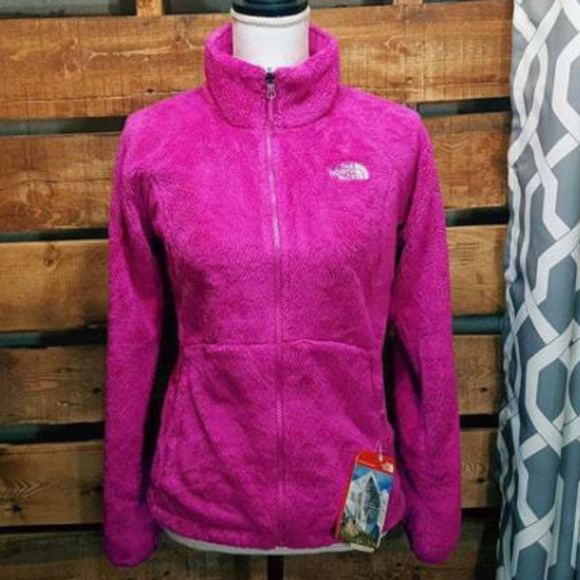 hot pink north face fleece